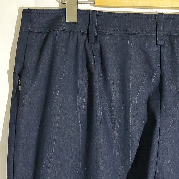 Conrad C Collection Wrinkled Denim Appearance Straight Leg Pants - Size 16 - Picture 11 of 12